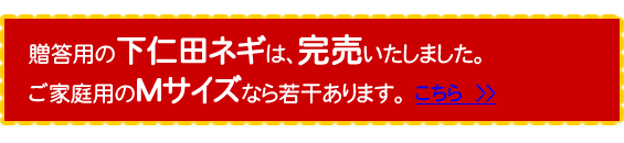 下仁田ネギ販売終了
