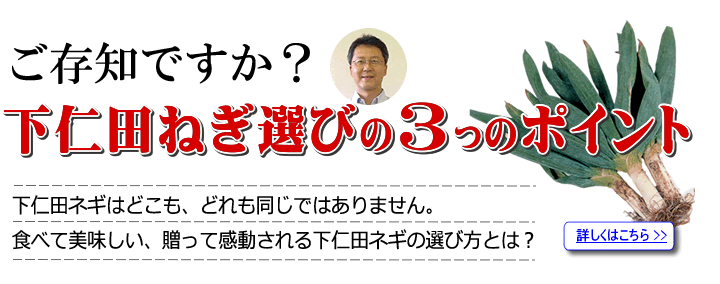 下仁田ネギの選び方